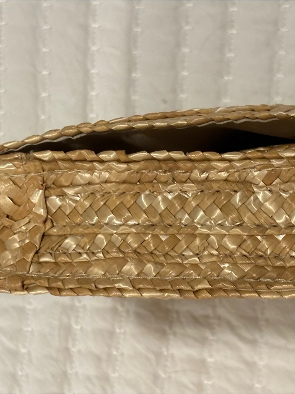 EWC Natural Woven Straw Clutch ECO FRIENDLY NEW Beach Wedding Resort Vaca Clutc